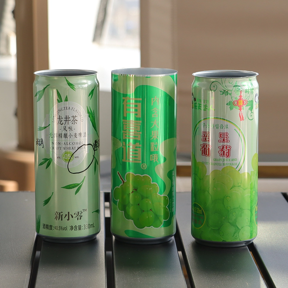 China Factory Wholesale Custom 330ml Sleek Blank Printed Empty Aluminum Can for Beer Beverage Soda Soft Drinks