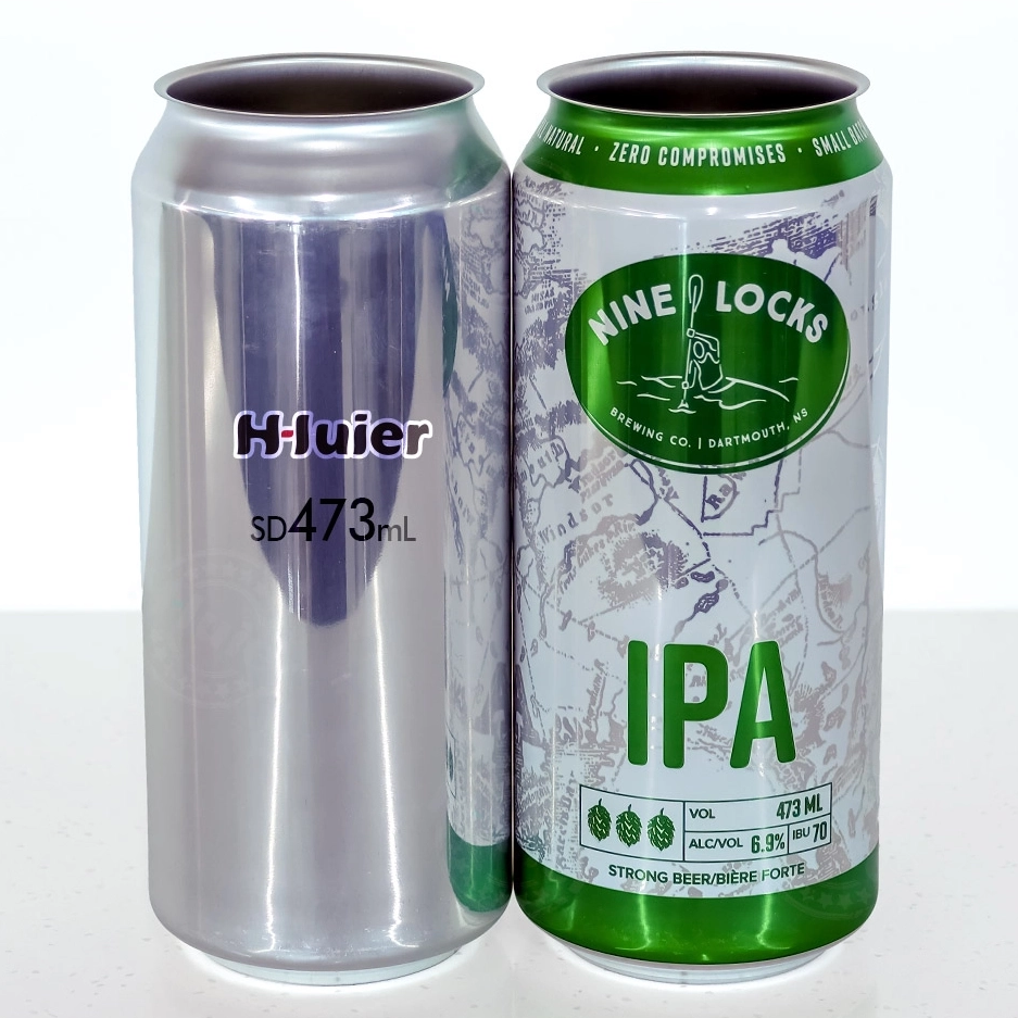 Wholesale Sleek Standard Packaging Blank Beverage Can Custom 7 Color Printed Empty Aluminum Soft Drink Cans with Lid