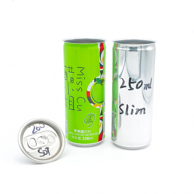 Factory Wholesale Custom Private Label 250ml Blank Printed Aluminum Beer Beverage Cans 