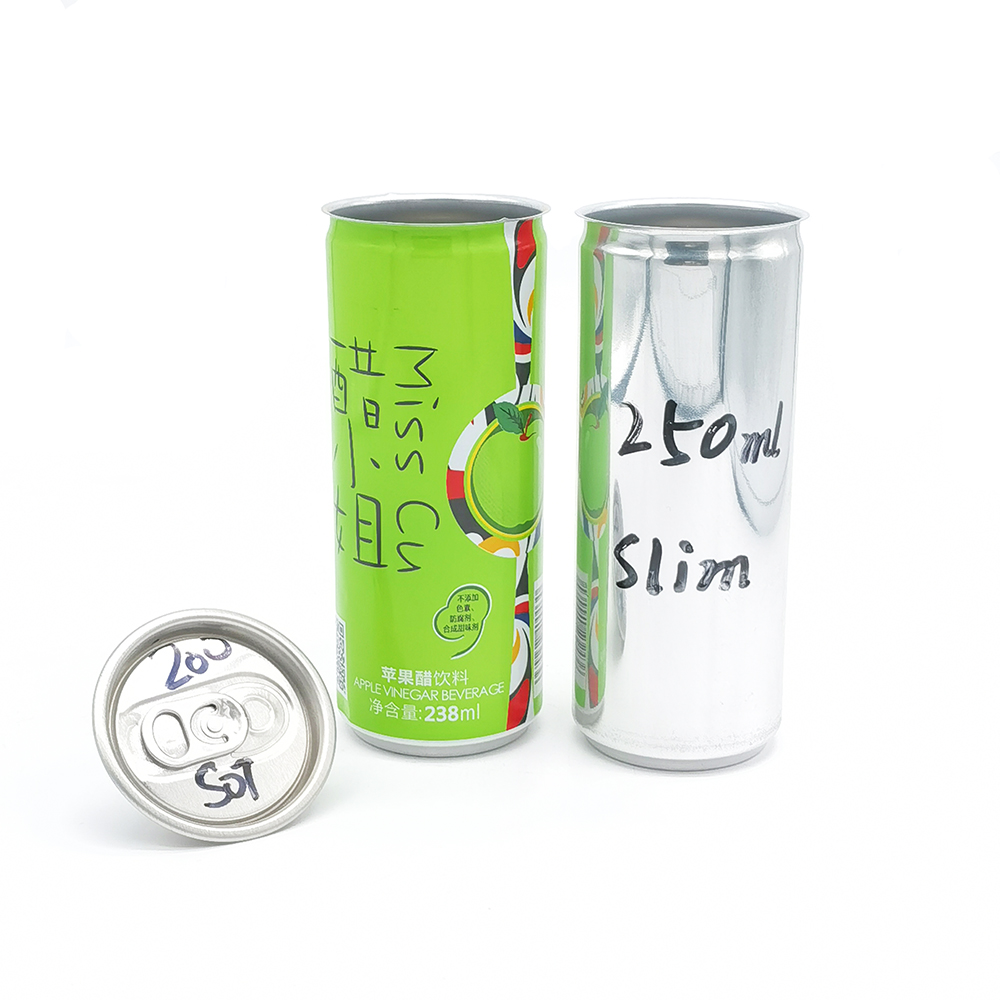 Factory Wholesale Custom Private Label 250ml Blank Printed Aluminum Beer Beverage Cans 