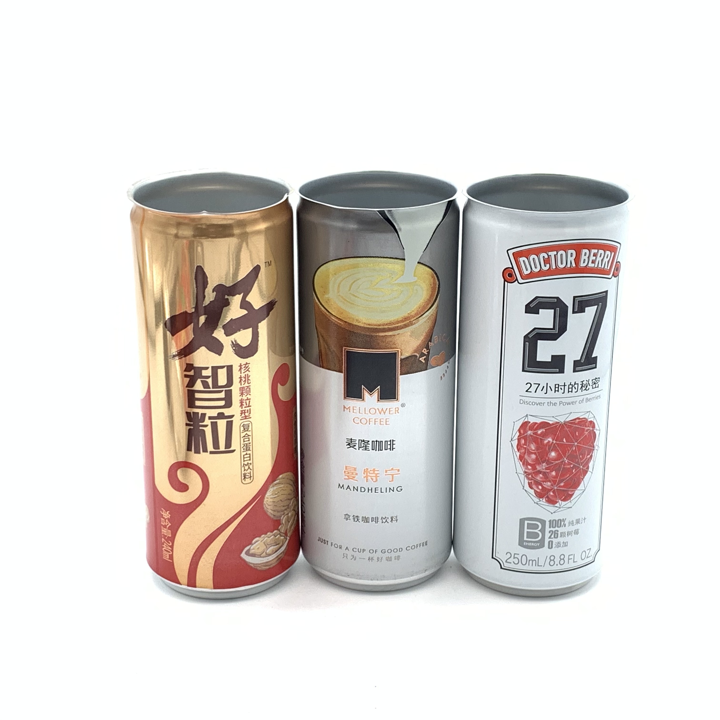 China Manufacturer 330ml 355ml 473ml 500ml Sleek Wholesale Empty Blank Plain Aluminum Can 