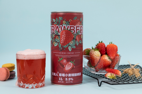 330ml 500ml Aluminum Can Packaging Strawberry Flavor Craft Fruit Beer