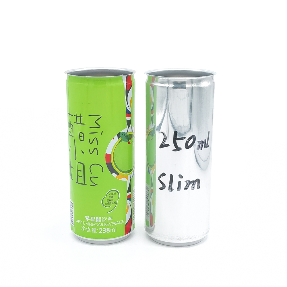 Factory Wholesale Custom Private Label 250ml Blank Printed Aluminum Beer Beverage Cans 