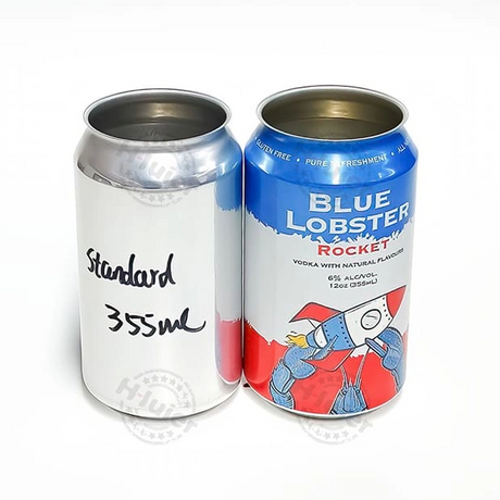 355ml 473ml 500ml Standrad Beer Beverage Empty Aluminum Can With Lid 