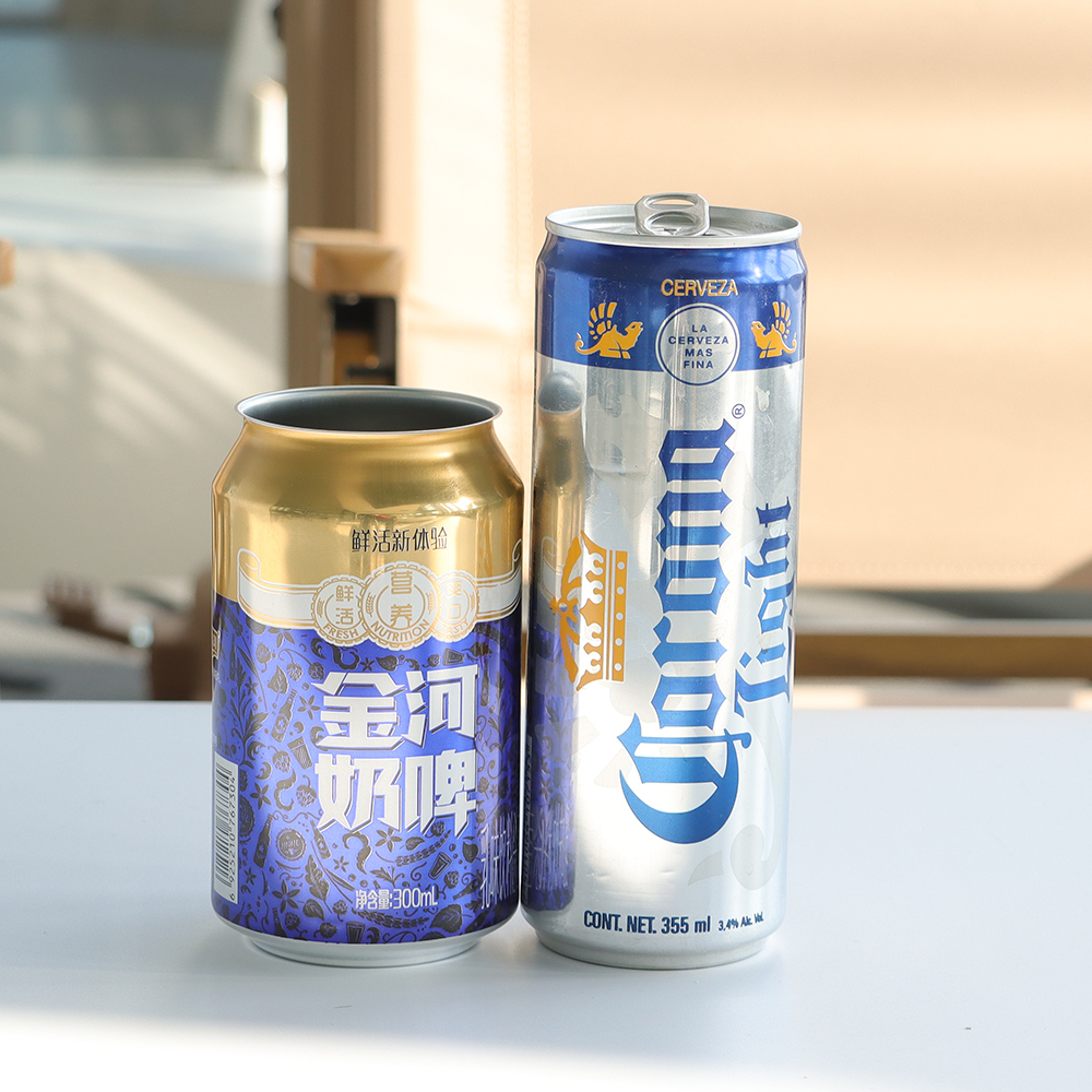 Wholesale Sleek Standard Packaging Blank Beverage Can Custom 7 Color Printed Empty Aluminum Soft Drink Cans with Lid