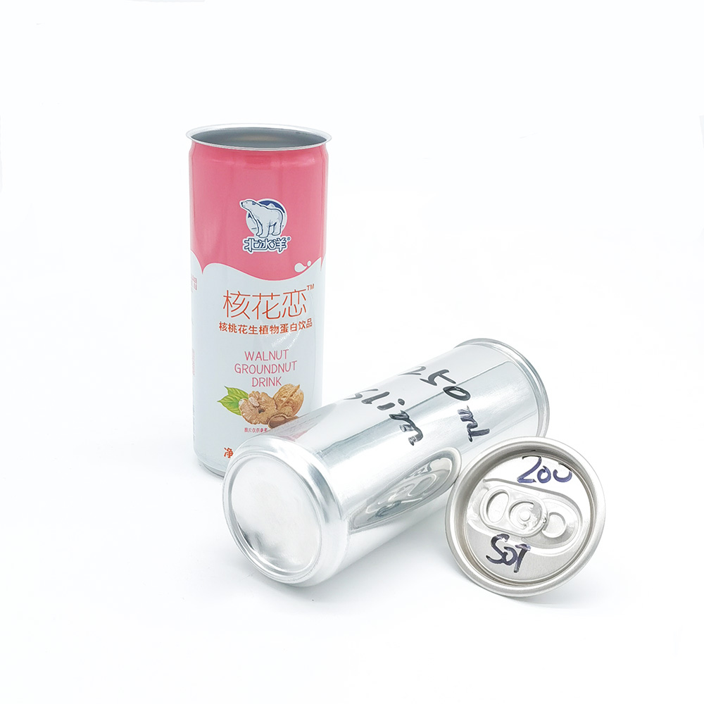 Factory Wholesale Custom Private Label 250ml Blank Printed Aluminum Beer Beverage Cans 