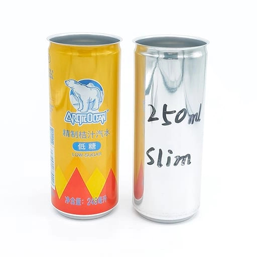 185ml 200ml 250ml Slim Aluminum Packaging Can 