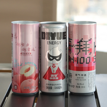 China Factory Wholesale Custom 330ml Sleek Blank Printed Empty Aluminum Can for Beer Beverage Soda Soft Drinks