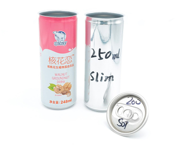 Factory Wholesale Custom Private Label 250ml Blank Printed Aluminum Beer Beverage Cans 