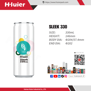 Wholesale BPA Free Soda Aluminum Can 330ml Sleek Can Supplier for carbonated beverages