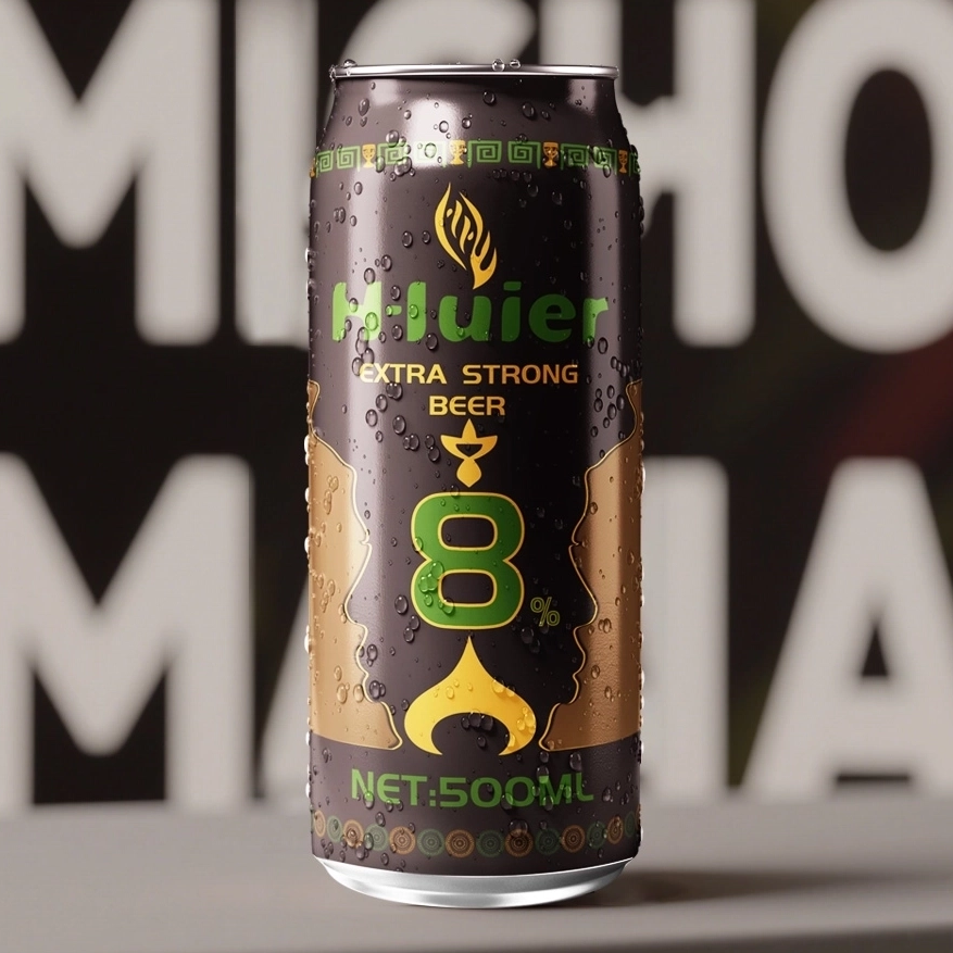 OEM Prywatna marka Extra Strong Beer 8% ABV Alkoholowy napój w puszce Light Lager Beer