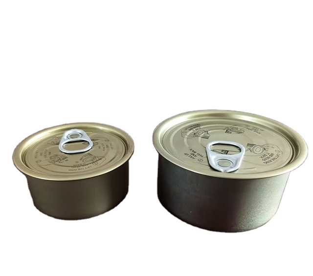 Wholesale Food Grade 2 Piece Round Empty Tuna Food Tin Can For Tuna Meat Packaging