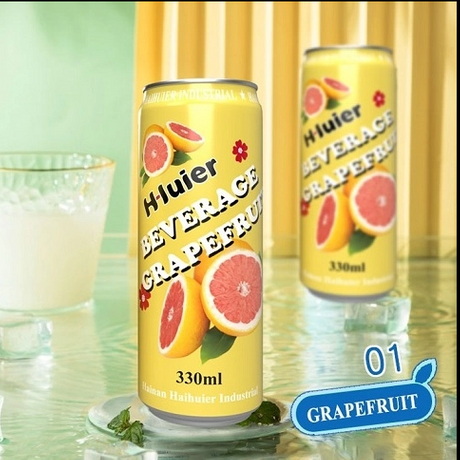 manufacturer custom Canned Beverage Lime Grapefruit Carbonated Sparkling Water Drink