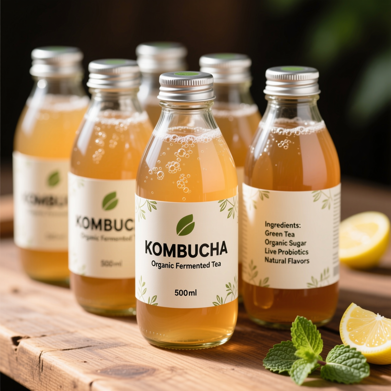 Bottled kombucha
