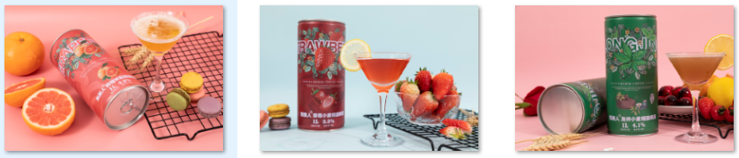 Craft Fruit Beer Production and Aluminum Can Packaging Details