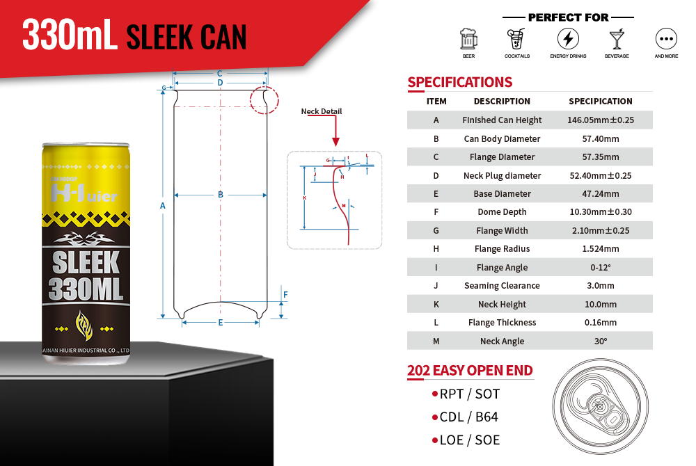 sleek can 330ml