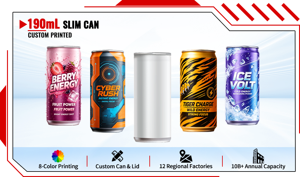 custom printed slim can 190ml